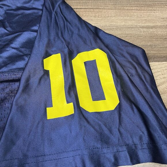 VTG Nike Michigan Wolverines Tom Brady NCAA College Football Jersey 2XL Navy - Picture 7 of 11